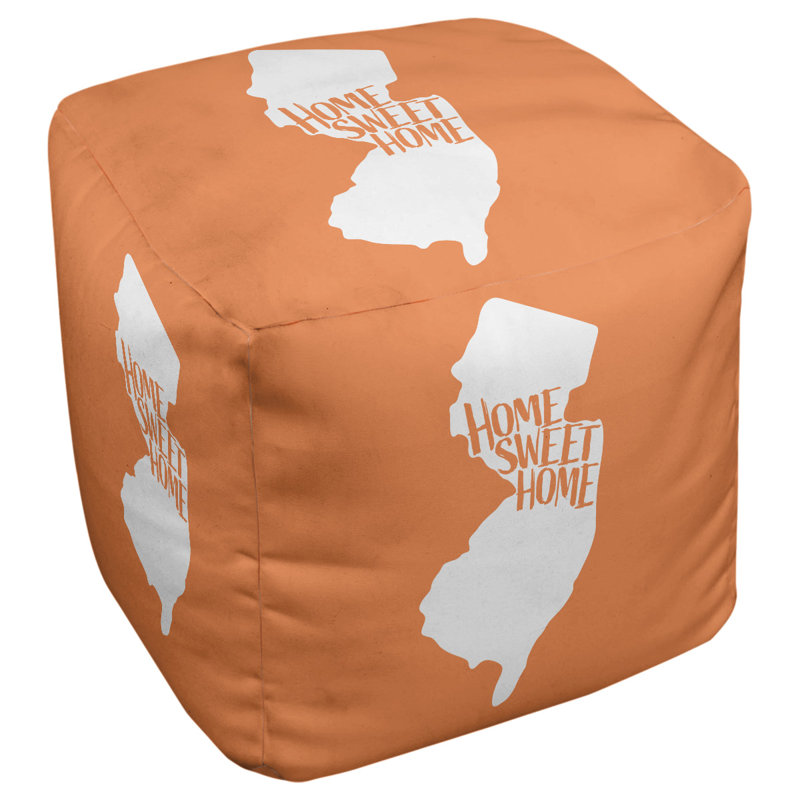 Repose-pieds cube new jersey home, Orange
