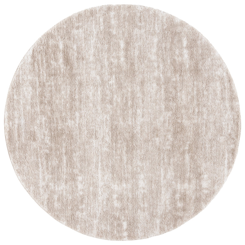 Valierius Penelope Shag Performance Abstract Rug, Round 6'7"