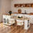 Expandable Kitchen Island With Dining Table, Power Outlet, 2 Drawers, Open Shelves And Movable Wheels