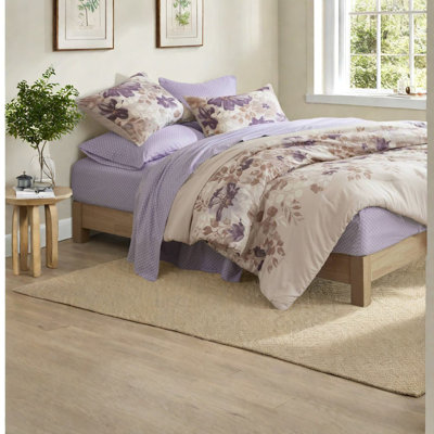 Ensemble complet de literie pour très grand lit en polyester taupe