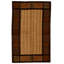 High-Quality Hand-Knotted Ivory And Brown Area Rug