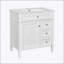 Ensemble de meuble-lavabo moderne de 30 po avec lavabo supérieur, armoire de rangement et miroir, idéal pour une utilisation efficace de l'espace et une conception élégante.