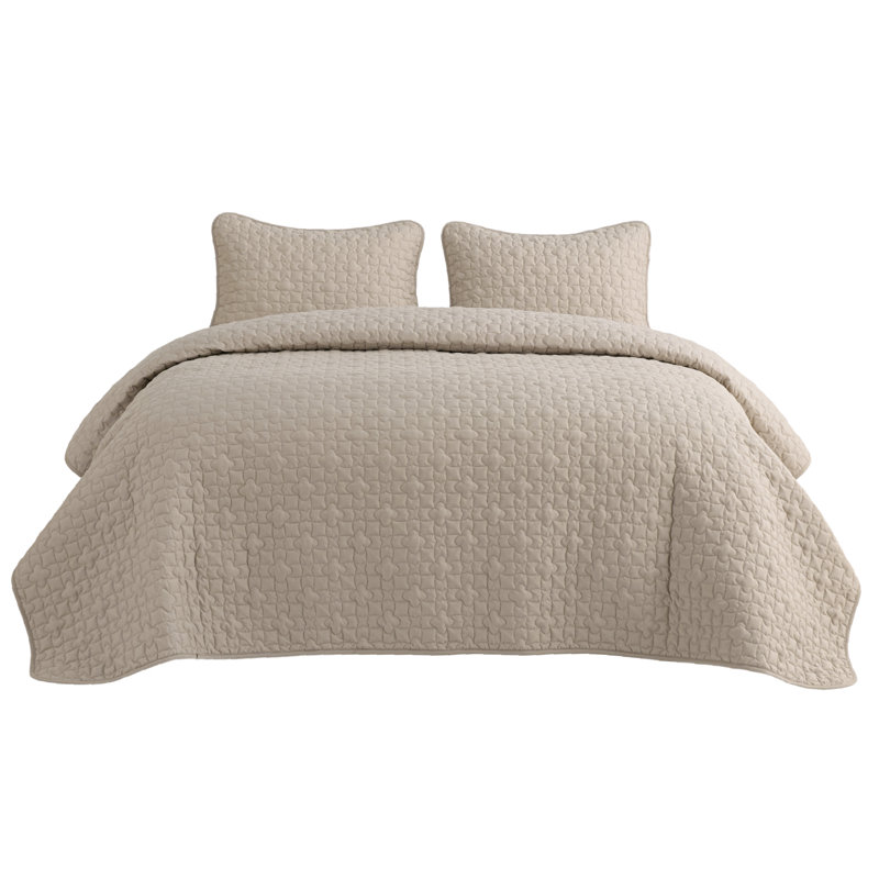 Bedsure Quilts - Lightweight Bedspreads with Lucky Star Quilting, Soft Quilt Bedding Set, Simply Taupe, King Quilt + 2 Shams