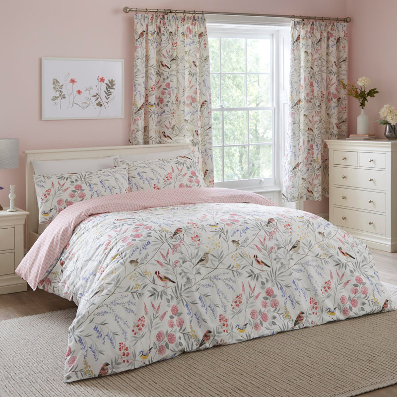 Floral Duvet Cover Set with Pillowcases, Kingsize - 2 Standard Pillowcases