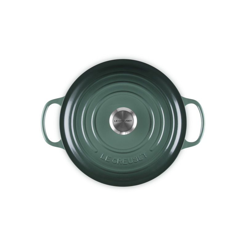 Le Creuset Signature Enaneled Cast Iron Deep Round Dutch Oven 6.5 Qt., Oyster, 6.5 quarts, Artichaut