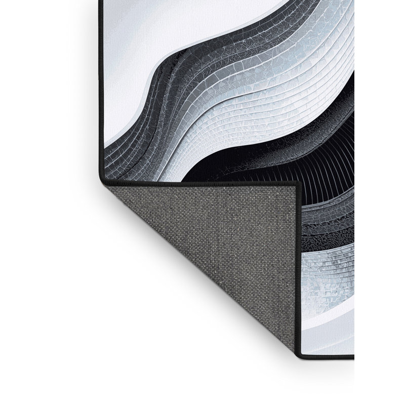 Tapis bleu moelleux doux et moelleux Teterboro, Carré 7 pi