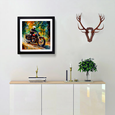 Motorcycle Impressionism - Framed Print