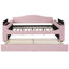 Lit de jour moderne rembourré avec rangement et système, molleton rose, gigogne avec accoudoirs Space Design, appareil audio-1991146972-1991146973