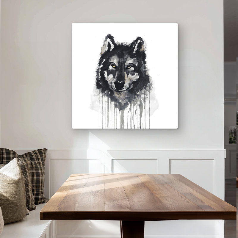Mysterious Wolve - Rustic Animals Metal Print for Home Decor