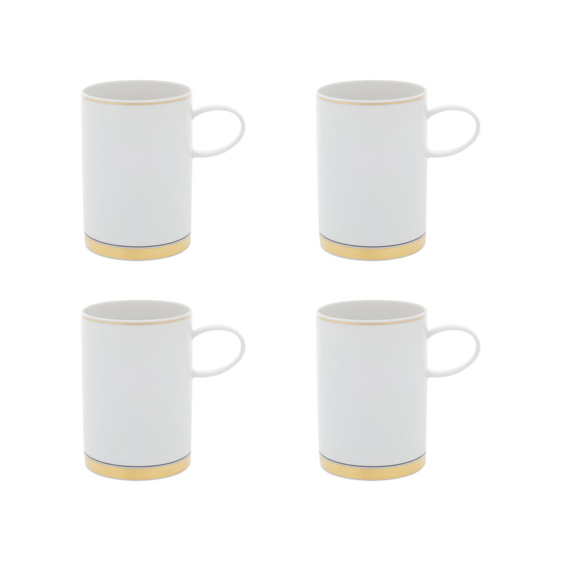 Domo Gold Porcelain Coffee Mug, Gold