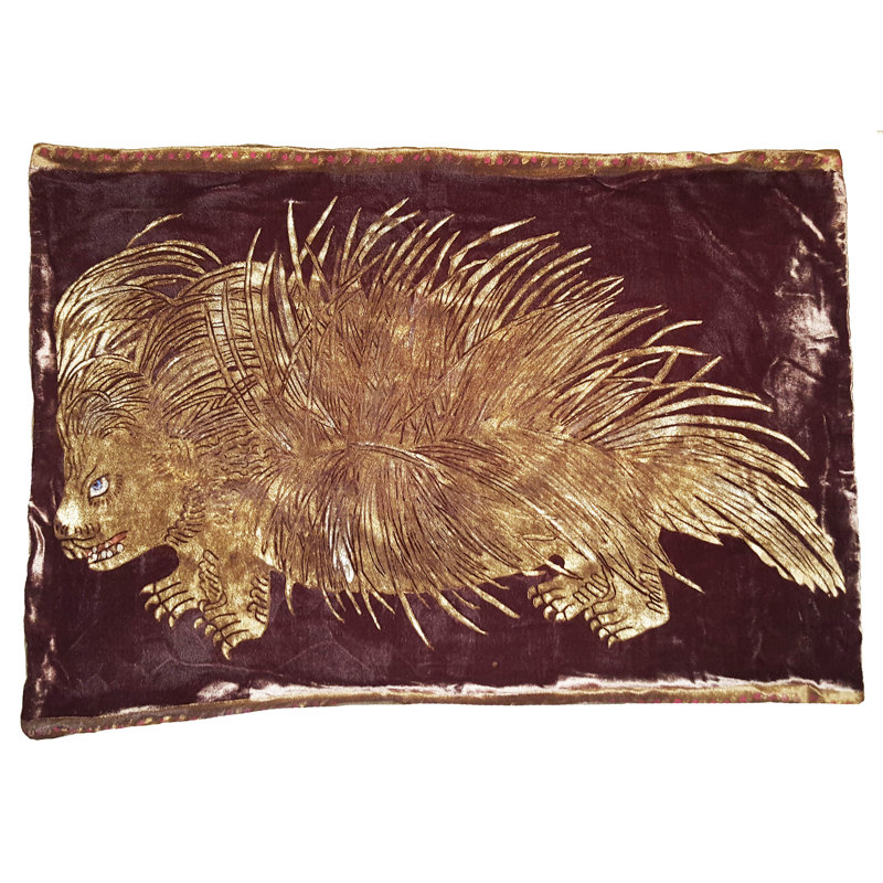 Porcupine II Velvet Rectangular Pillow Cover