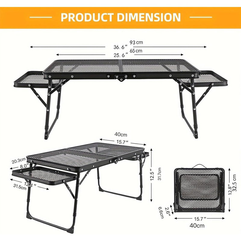 Table avec rallonge, hauteur réglable, fol ...