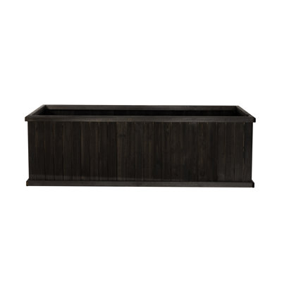 Barros Solid Cedar Rectangular Planter Box with Drainage Holes