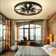 6 Lights Flush Mount Wheel Ceiling Light