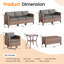 Ensemble de conversation modulaire en rotin 8 pièces avec coussins 8 pièces-1669362774