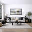 «Abstract Misty Lake Horizon Reflection», images de salon serein, impression sur toile encadrée-126054407-126054404