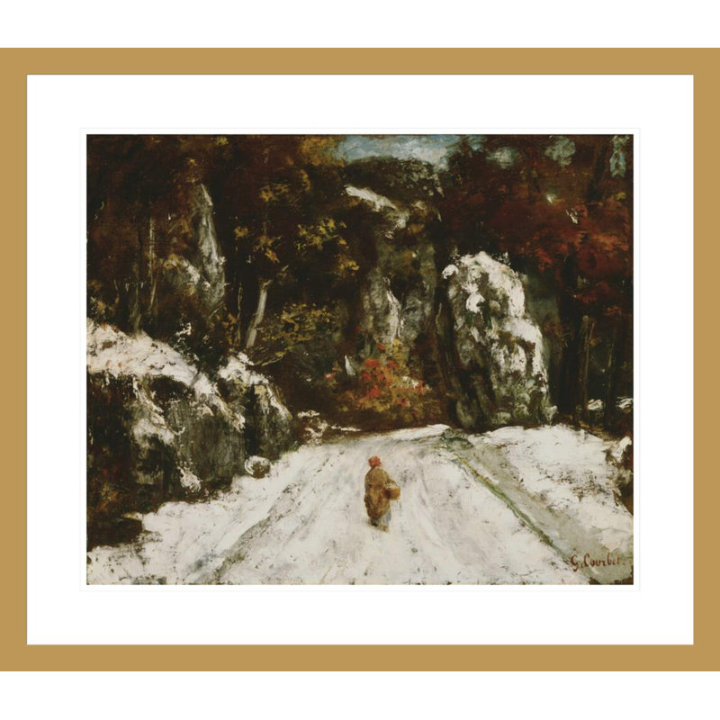 «Winter in the Jura» par Gustave Courbet, impression giclée encadrée, H 23,5 po x l 27,15 po