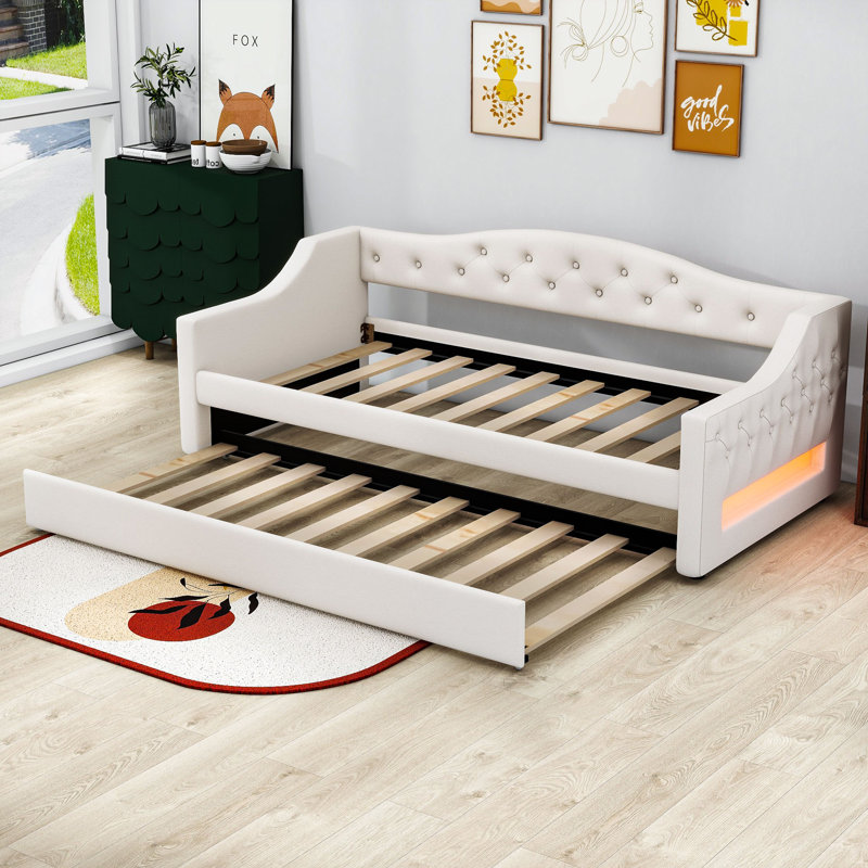 Lit de jour simple Tyanne TG, Beige