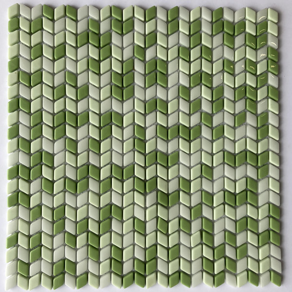 Sicily 0.5" x 0.75" Glass Chevron Mosaic Wall & Floor Tile