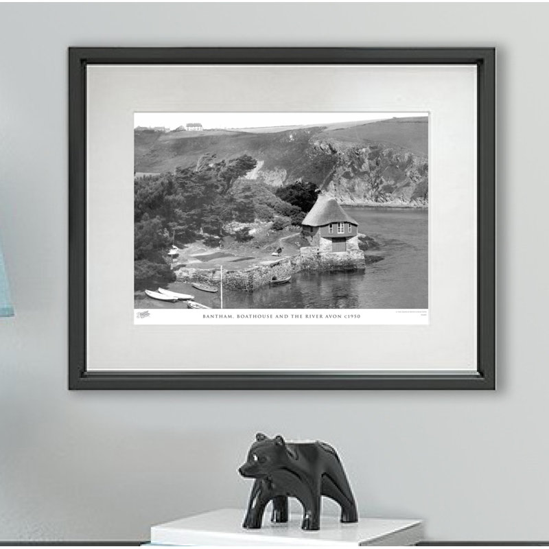 Bantham, Boathouse And The River Avon C1950 - Single Picture Frame Print, 60cm H x 80cm W x 2.3cm D