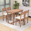 Ensemble de salle à manger à tréteaux, table rectangulaire et 4 chaises Laubin-235851633