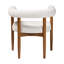 Chaise de salle à manger Baxton Studio Caia Boucle - Fauteuil d'appoint rembourré moderne, crème, design minimaliste