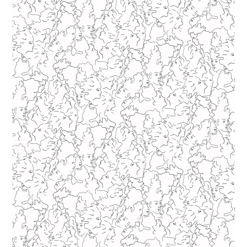 The Wall - Rouleau de papier peint L 66 pi x l 27,56 po Ressemblance Jean Cocteau, Ivoire noir