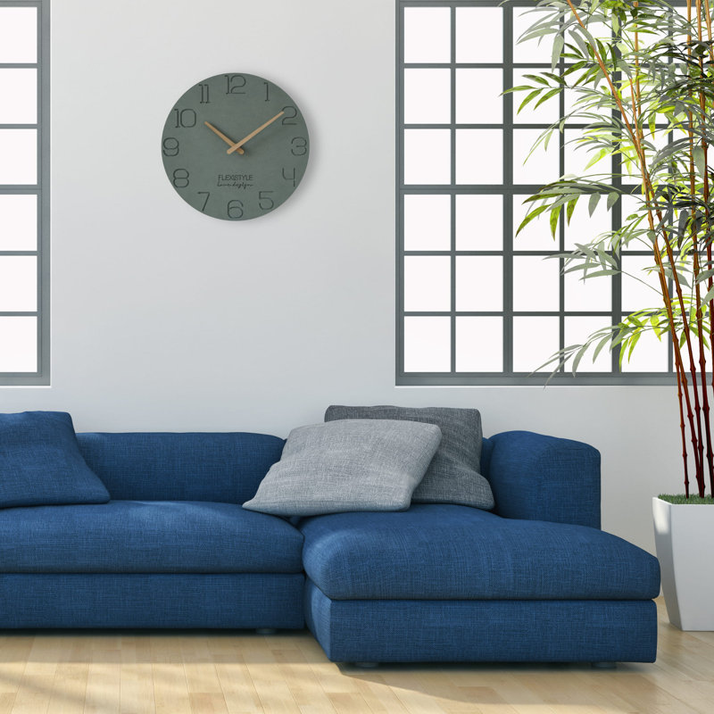 Eko Solid Wood Wall Clock, Grey