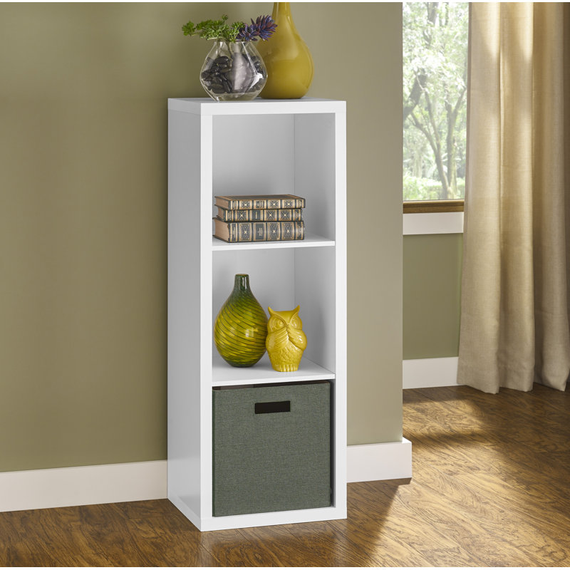 Decorative Storage 3 Cube Bookcase, White