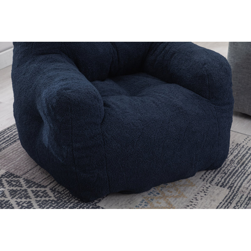 Shinese Upholstered Accent Chair, Blue