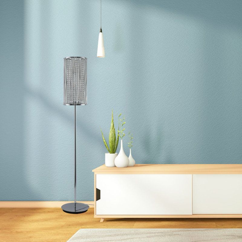 Asharra 158cm Floor Lamp, Chrome