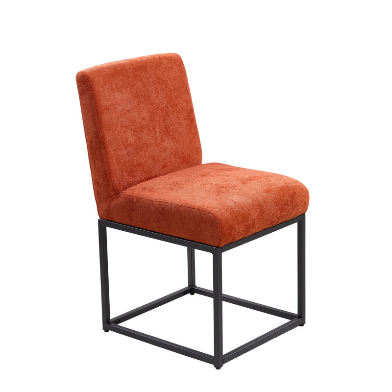 Upholstered Side Chair, Orange, Orange