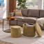 Repose-pieds, ensemble de repose-pieds multifonctionnel, combinaison de repose-pieds et de table, avec tabouret tambour, avec espace de rangement-114557079
