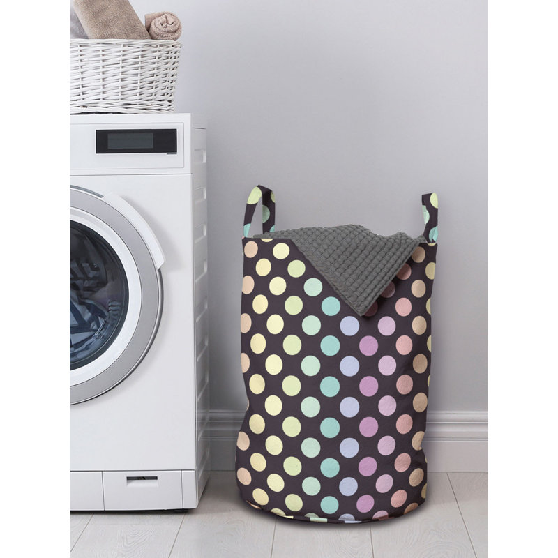 Fabric Laundry Bag with Handles, Gray
