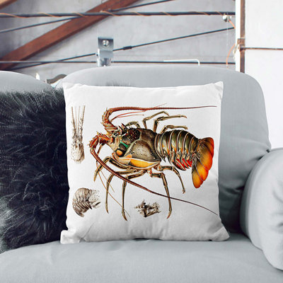 European Lobster by Albert I Cushion with Filling