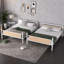 Lit superposé simple TG au-dessus de simple TG, lits superposés détachables industriels avec garde-corps pour adolescents, blanc