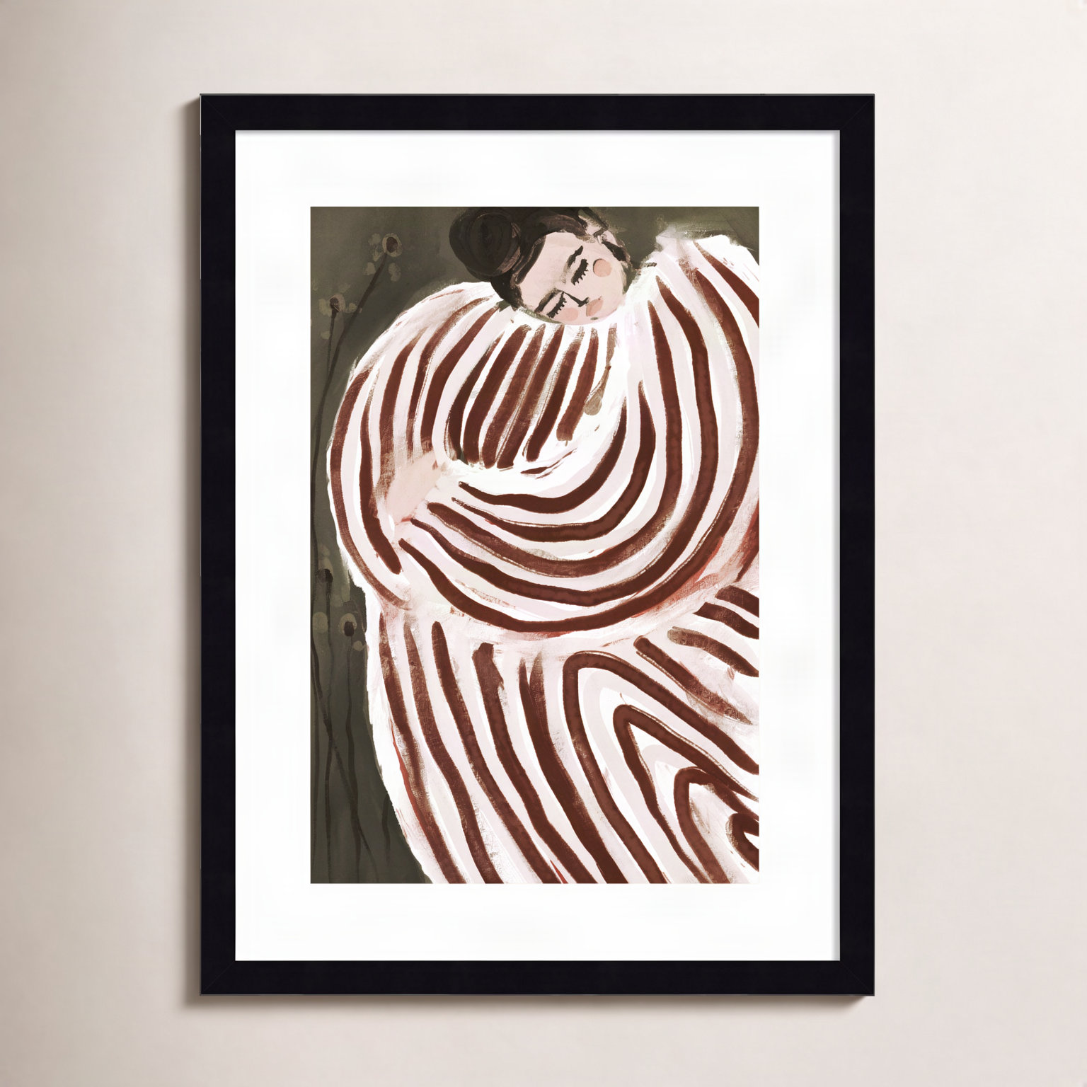 Galya "Sleeping Princess" Print, 21" H x 16" W, Black 