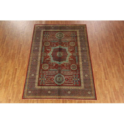 Geometric Wool Kazak Oriental Area Rug 7x10
