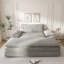 Double chaise longue surdimensionnée rembourrée avec accoudoirs larges pour les salons, les appartements-1614943313