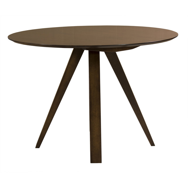 Drake Maple Round Solid Wood Dining Table, Dark Walnut, 29" H x 42" L x 42" W