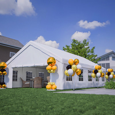 20X32 FT Party Tent With 3 Storage Bags & Removable Sidewalls, Outdoor Canopy Gazebo For Carport Camping Garden Wedding BBQ Commercial