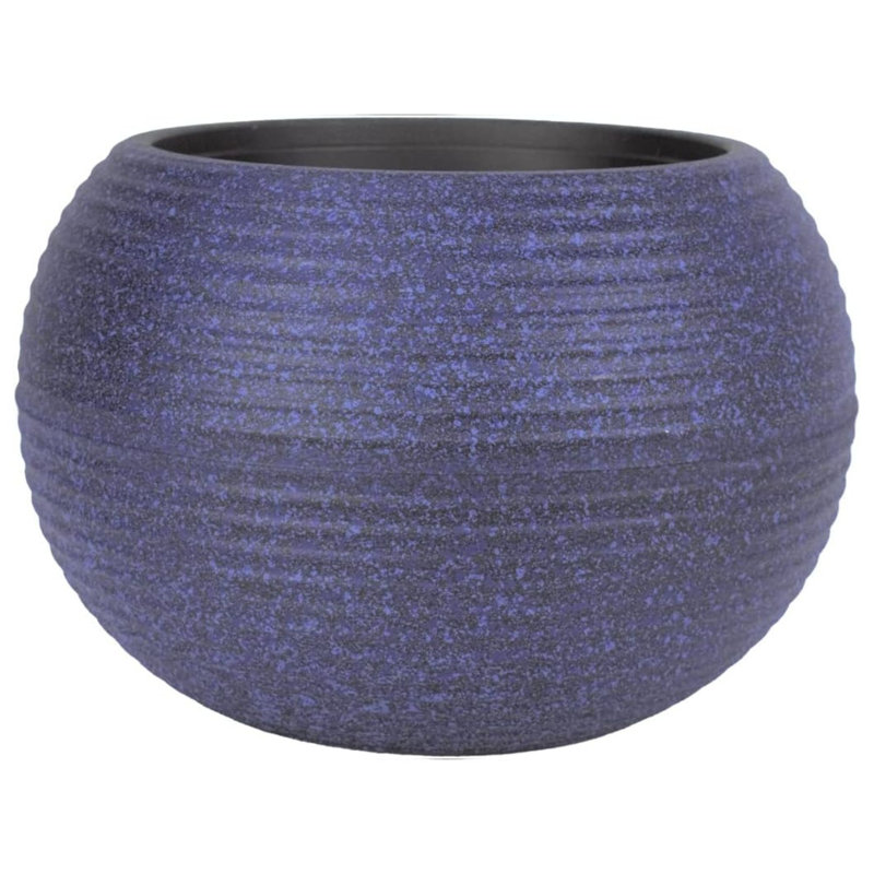 The  12 Inch Atlas Sphere Planter, Round Plastic Plant Pot, Blue, 12.1" H x 11.9" W x 11.9" D, Purple