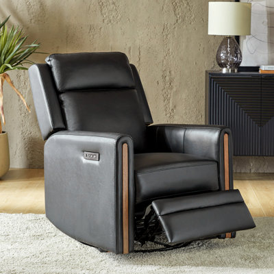 Regazzi Top Grain Leather Swivel Power Recliner