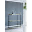 Console à 3 niveaux 48,5 x 16,5 x 50 po, tablette miroir en or noir
