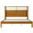 Premium Rubber Wood Platform Bed Frame, King Size with Headboard
