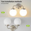 Luminaire de salle de bain à intensité variable avec abat-jour en verre soufflé à la main Karlei-362368878-362423860-367042662
