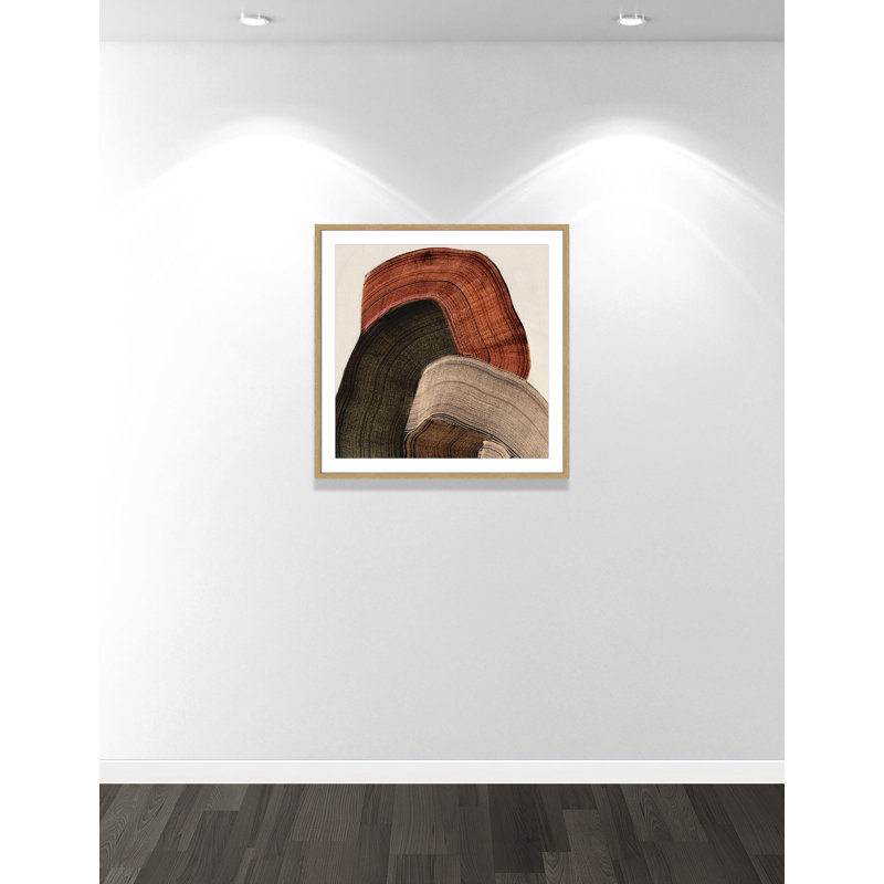 «Folded Earth I» par Casa Fine Arts, L 32 po x H 32 po, Imprimé mat, Naturel
