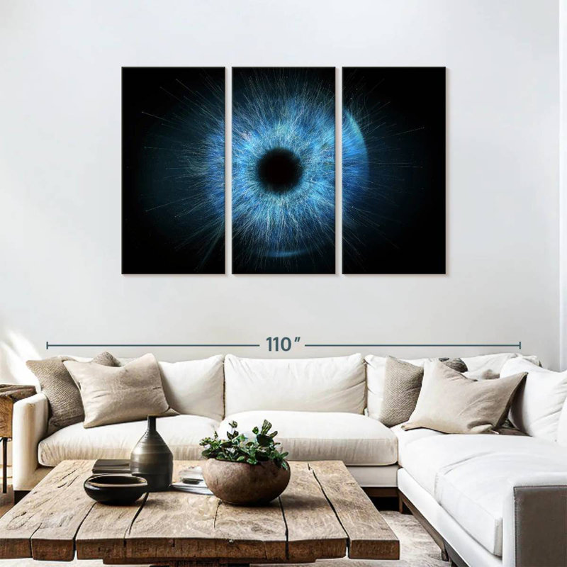 Avery Abstract Blue Eye, 48" H x 74" W