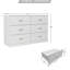 Modern White 6 Dresser - Functional & Spacious For Bedroom Use Antique White, Build, Versatile Storage