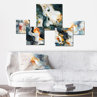 Lamorteau - Marble Wall Art Set Of 5